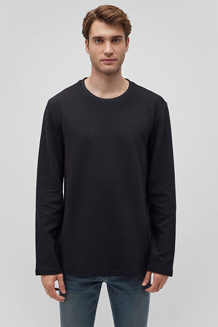 Erkek Uzun Kol Tişört 064622-21842 Siyah (3)