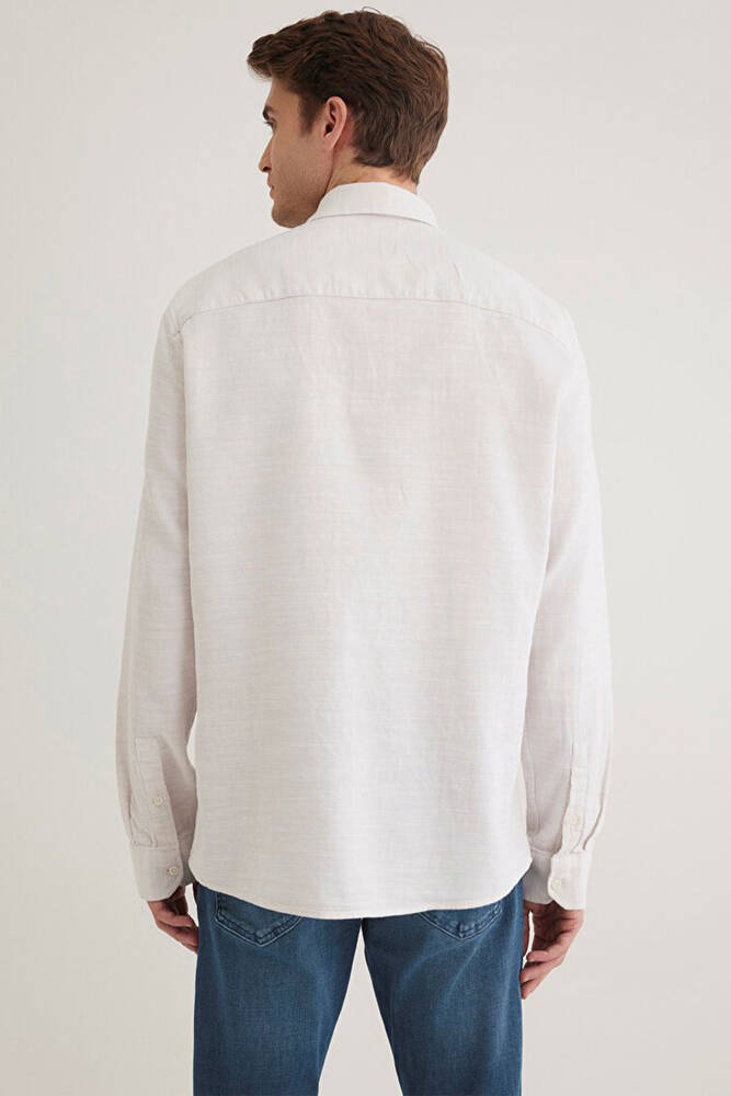 Erkek Uzun Kollu Gömlek 0210053-70004 Bej 