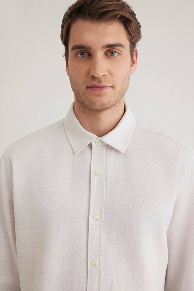 Erkek Uzun Kollu Gömlek 0210053-70004 Bej 
