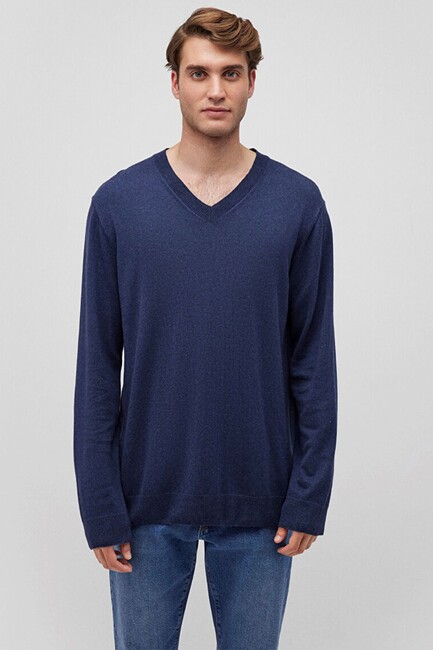 Erkek V Yaka Kazak 0710188-70497 Lacivert (3)