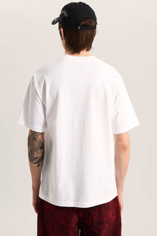 Erkek Wavy Script Tişört VN000TQQWHT1 Beyaz 