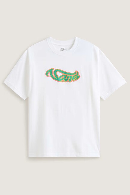 Erkek Wavy Script Tişört VN000TQQWHT1 Beyaz - Thumbnail