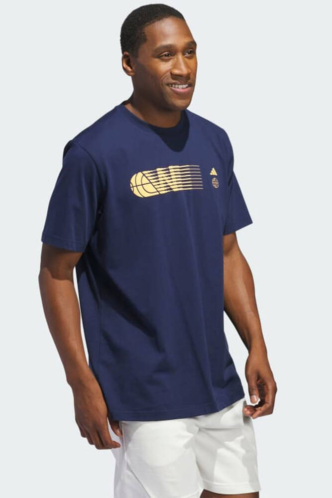 Erkek Worldwide Hoops City Graphic Tişört IN6380 Lacivert 