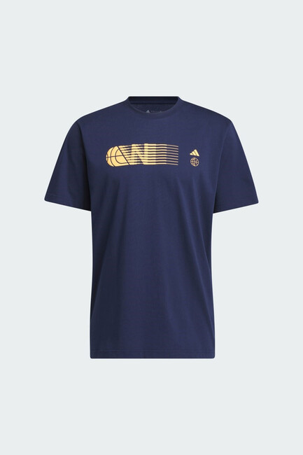 Erkek Worldwide Hoops City Graphic Tişört IN6380 Lacivert - Thumbnail