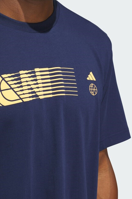 Erkek Worldwide Hoops City Graphic Tişört IN6380 Lacivert - Thumbnail