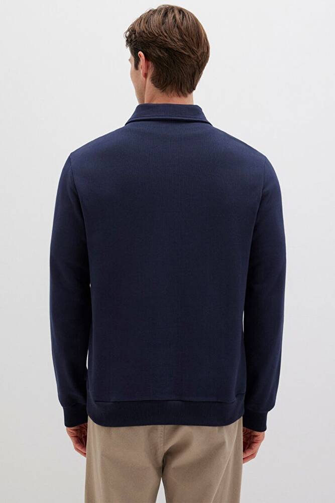 Erkek Yarım Düğmeli Sweat 0S10420-82318 Lacivert 