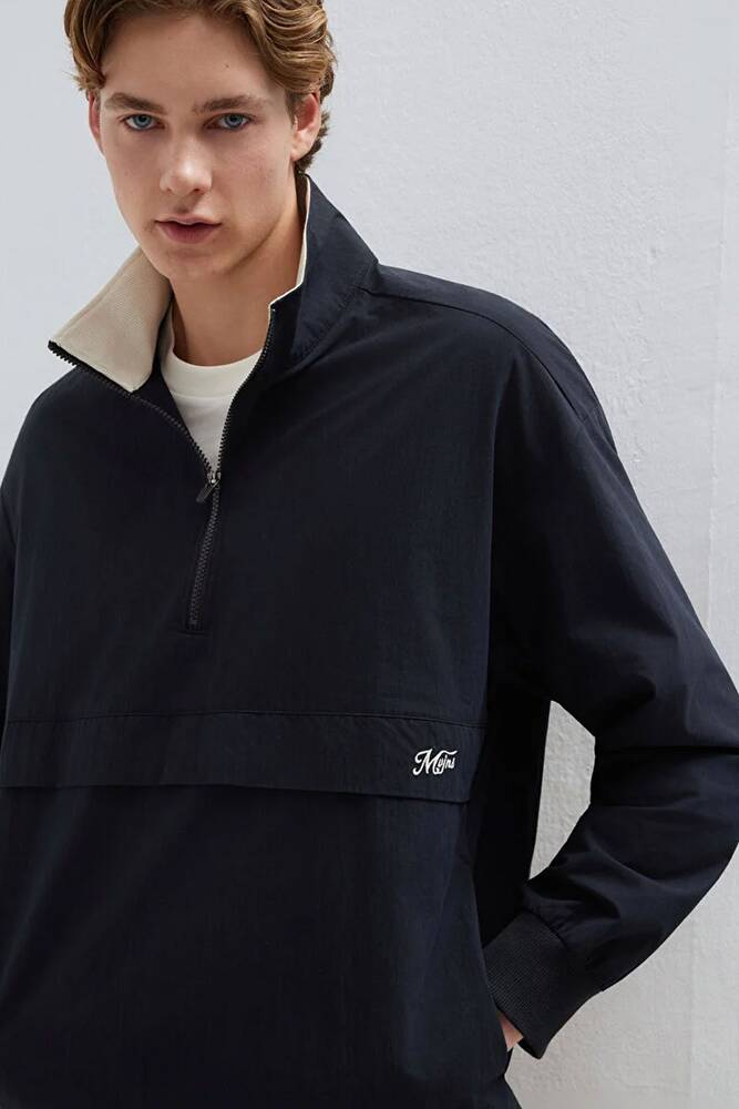 Erkek Yarım Fermuarlı Gömlek 0211890-900 Siyah 