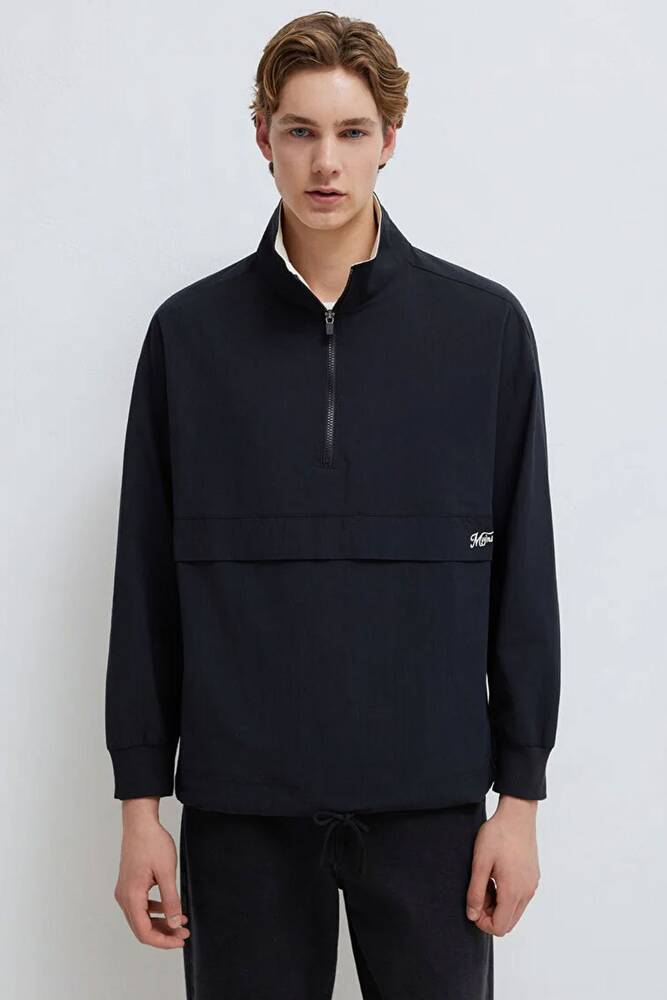 Erkek Yarım Fermuarlı Gömlek 0211890-900 Siyah 