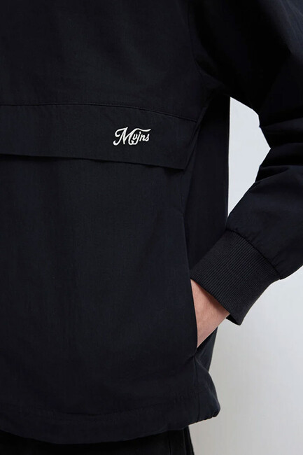 Erkek Yarım Fermuarlı Gömlek 0211890-900 Siyah - Thumbnail