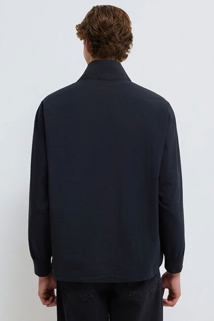 Erkek Yarım Fermuarlı Gömlek 0211890-900 Siyah - Thumbnail