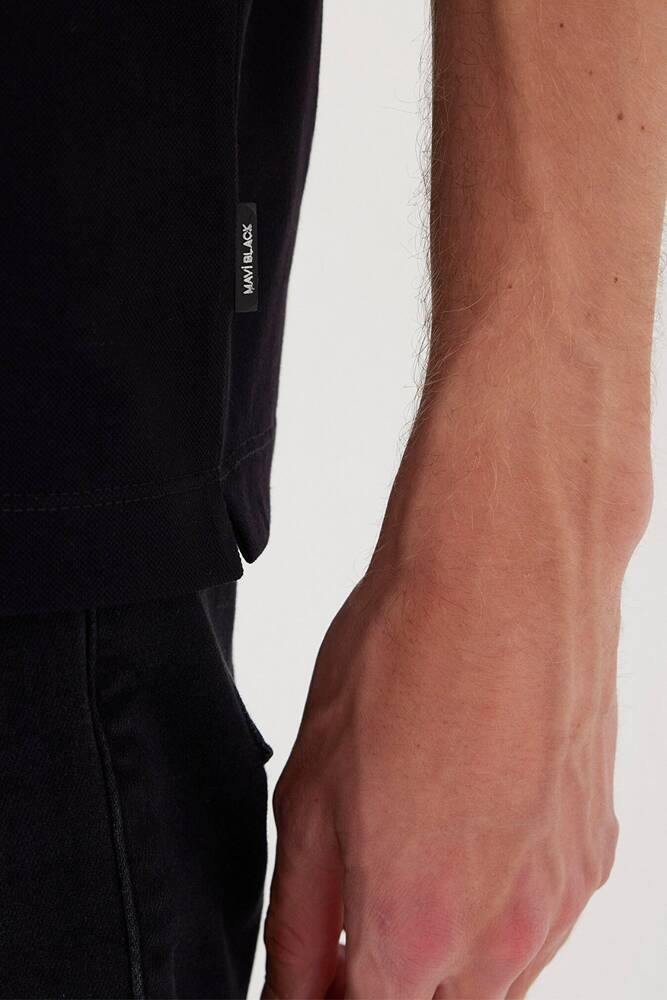 Erkek Yarım Fermuarlı Polo 0613367-900 Siyah 