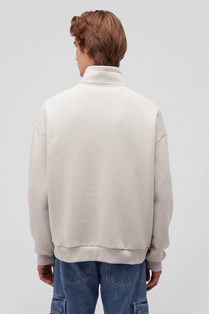 Erkek Fermuarlı Sweat 0S10208-70074 Gri 