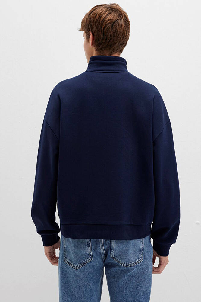 Erkek Yarım Fermuarlı Sweat 0S10208-70497 Lacivert 