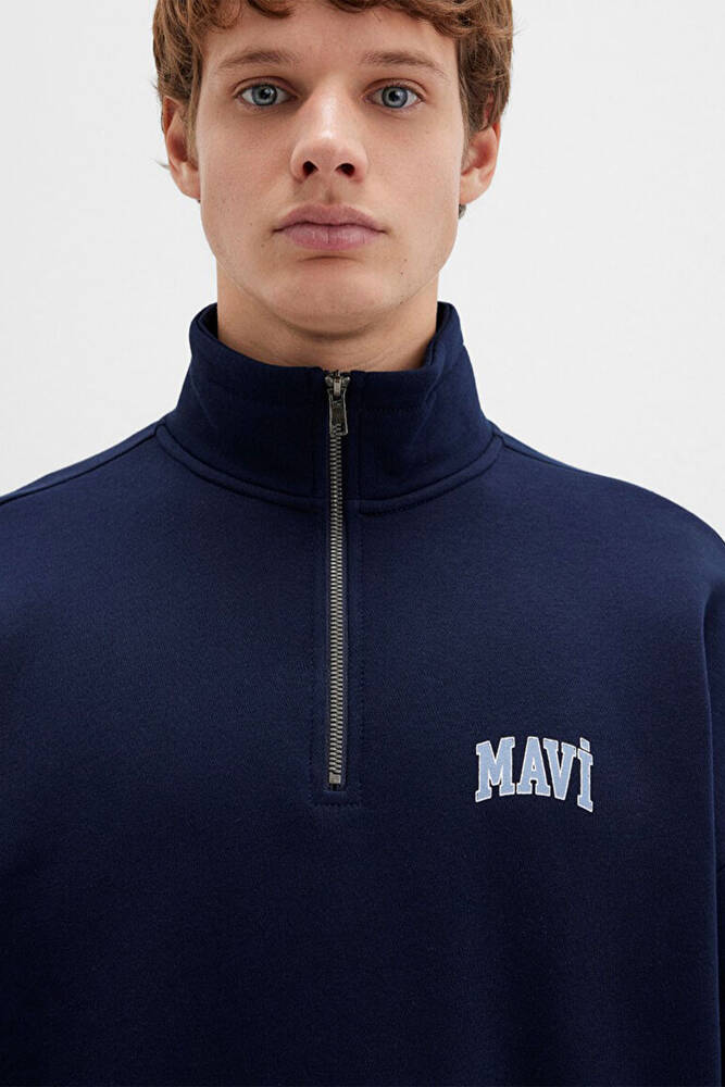 Erkek Yarım Fermuarlı Sweat 0S10208-70497 Lacivert 