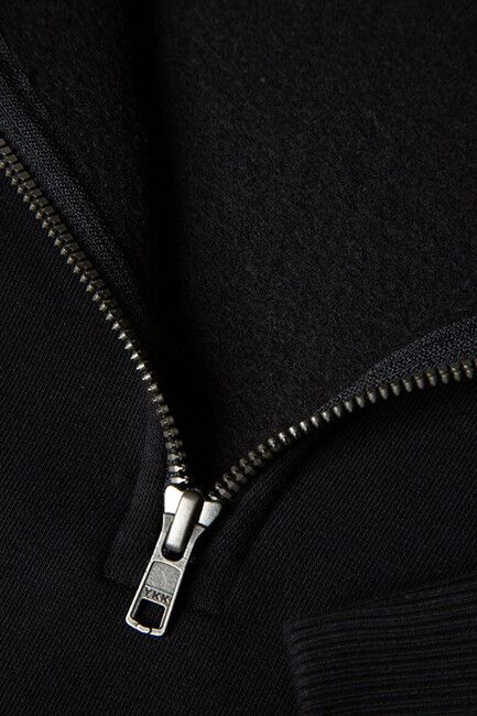 Erkek Yarım Fermuarlı Sweat 0S10208-900 Siyah - Thumbnail