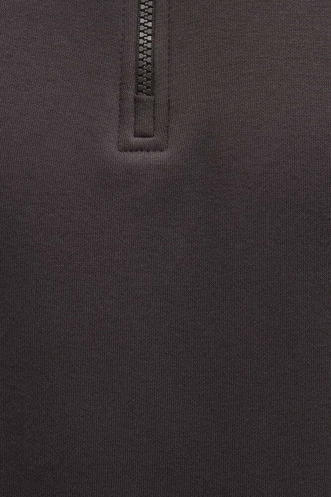 Erkek Yarım Fermuarlı Sweat 0S10278-70219 Kahve  - 6