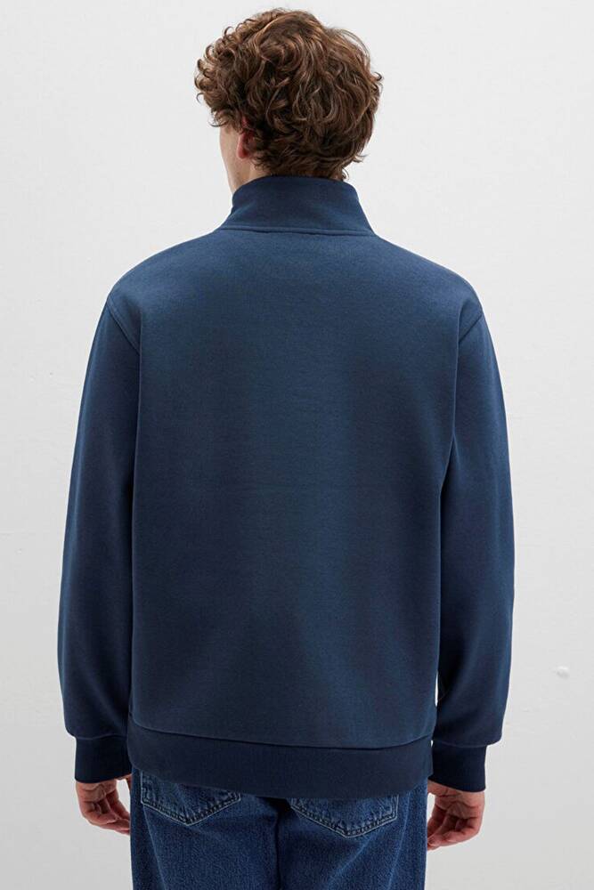 Erkek Yarım Fermuarlı Sweat 0S10278-70490 Lacivert 