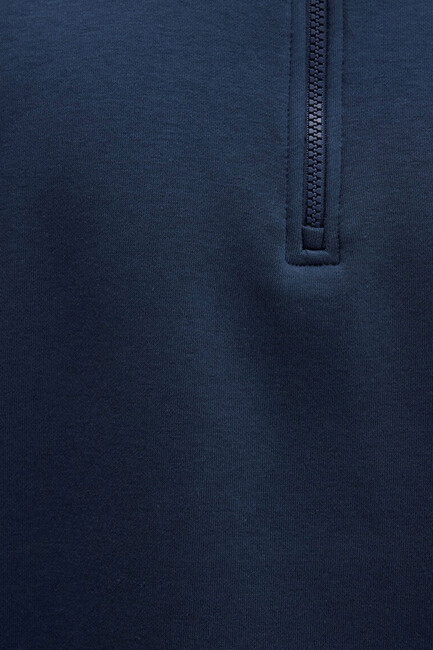 Erkek Yarım Fermuarlı Sweat 0S10278-70490 Lacivert - Thumbnail