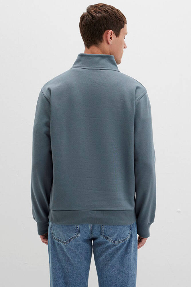 Erkek Yarım Fermuarlı Sweat 0S10278-80889 Yeşil 