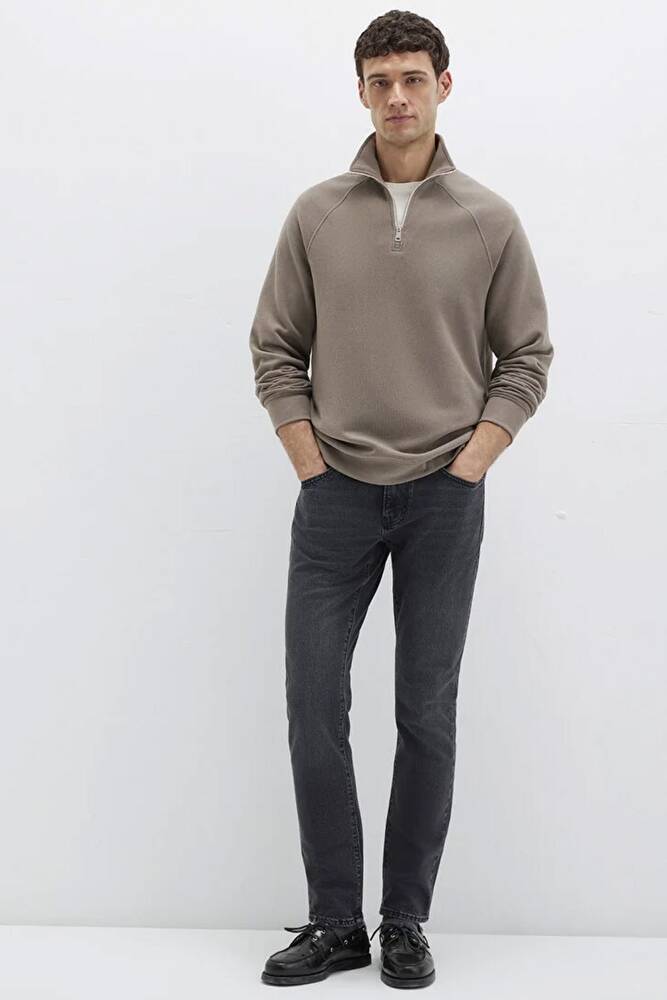 Erkek Yarım Fermuarlı Sweat 0S10483-70380 Bej 