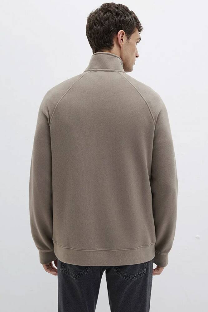 Erkek Yarım Fermuarlı Sweat 0S10483-70380 Bej 