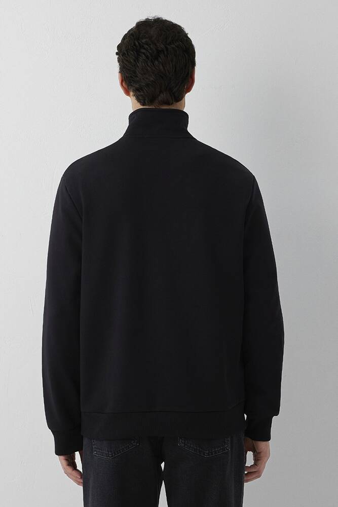 Erkek Yarım Fermuarlı Sweat 0S20027-900 Siyah 