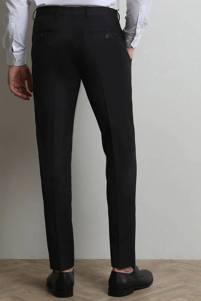 Erkek Yün Karışımlı Dokuma Pantolon PANT-454 10141093 Siyah 