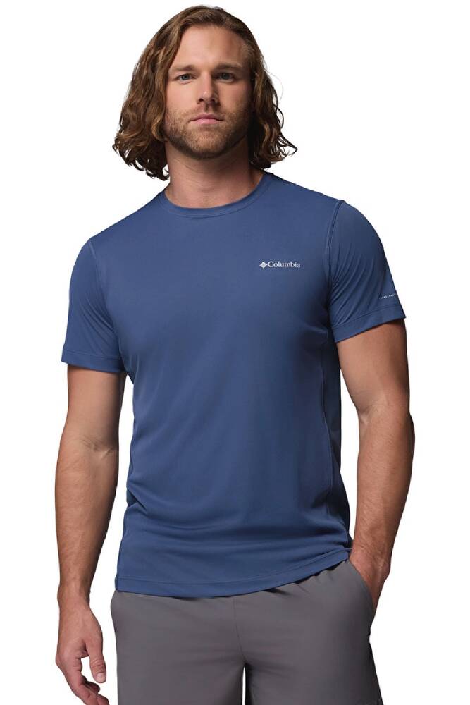 Erkek Zero Rules Lıght Teknik Kısa Kollu Tişört AO2717_479 Mavi 