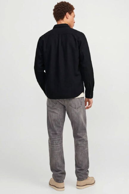 Jack & Jones Erkek Bluıvy Solıd Gömlek 12303624 Gri (1)