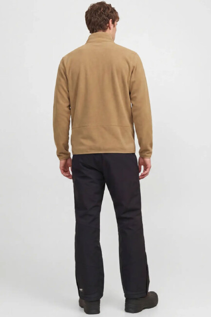 Jack & Jones Erkek Stıgnes Yarım Fermuarlı Sweat 12298298 Bej (1)
