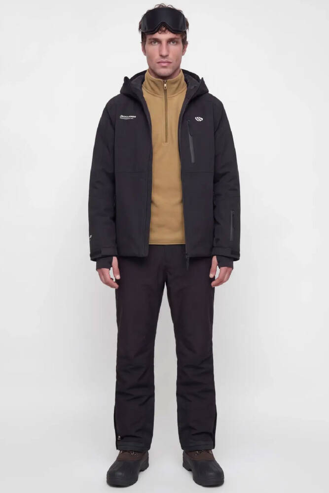 Jack & Jones Erkek Stıgnes Yarım Fermuarlı Sweat 12298298 Bej - 3