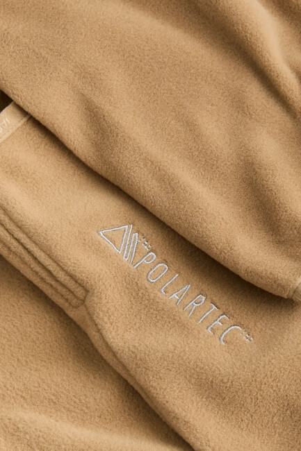 Jack & Jones Erkek Stıgnes Yarım Fermuarlı Sweat 12298298 Bej - 5