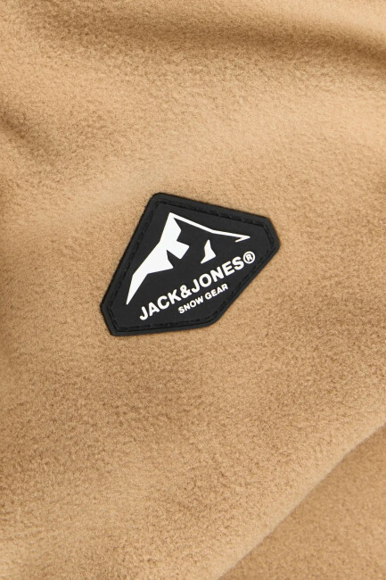 Jack & Jones Erkek Stıgnes Yarım Fermuarlı Sweat 12298298 Bej - 6