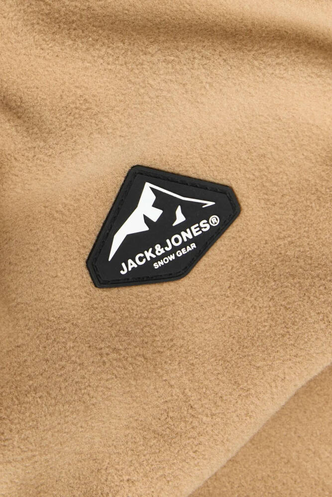 Jack & Jones Erkek Stıgnes Yarım Fermuarlı Sweat 12298298 Bej - 6
