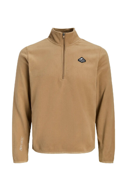 Jack & Jones Erkek Stıgnes Yarım Fermuarlı Sweat 12298298 Bej - 7