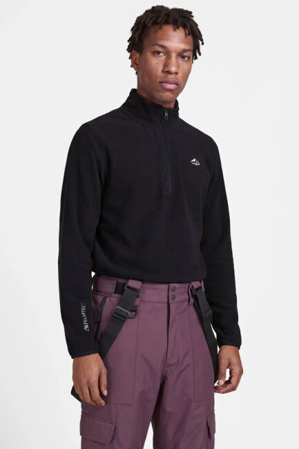 Jack & Jones Erkek Stıgnes Yarım Fermuarlı Sweat 12298298 Siyah - 4