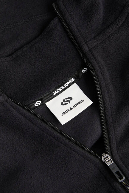 Jack & Jones Erkek Stıgnes Yarım Fermuarlı Sweat 12298298 Siyah - 6