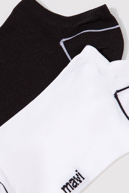 Kadın 2'Li Patik Çorap 198490-620 Beyaz - Thumbnail