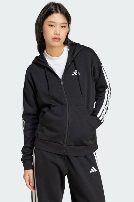 Kadın 3S FL Fermuarlı Kapüşonlu Sweat JE1283 Siyah (3)