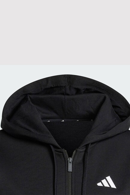 Kadın 3S FL Fermuarlı Kapüşonlu Sweat JE1283 Siyah - Thumbnail