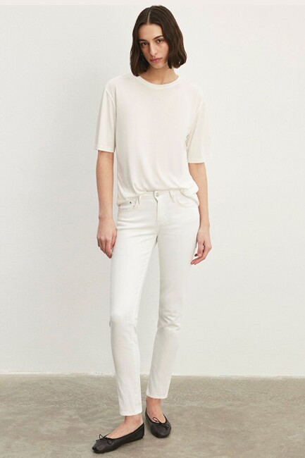 Kadın Ada Jean Pantolon 1020581363 Beyaz