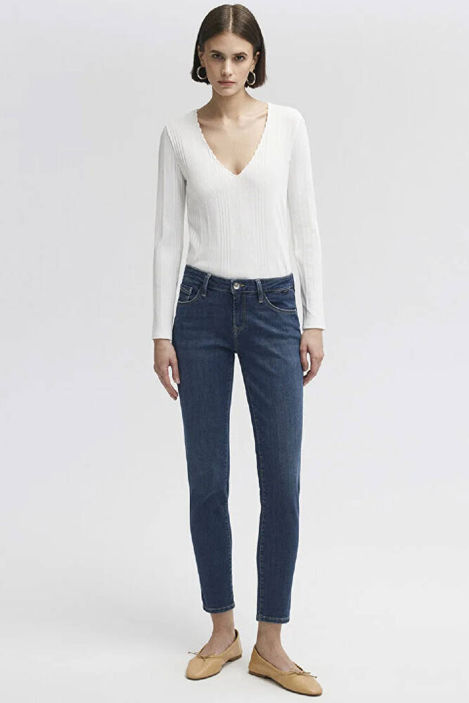 Kadın Ada Vintage Jean Pantolon 1020535596 Mavi 