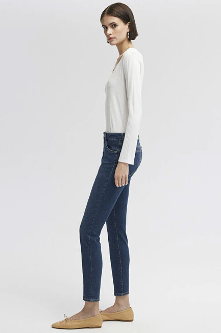 Kadın Ada Vintage Jean Pantolon 1020535596 Mavi - Thumbnail