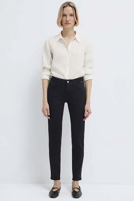 Kadın Ada Vintage Jean Pantolon 1020590492 Gri - Thumbnail