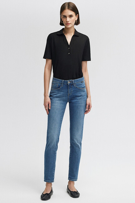 Kadın Ada Vintage Jean Pantolon 1020534721 Mavi (2)