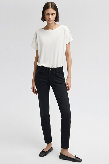 Kadın Ada Vintage Jean Pantolon 1020524752 Siyah (1)