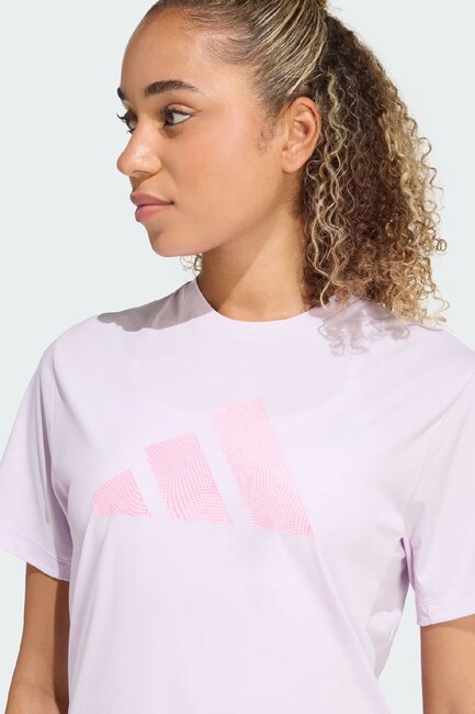 Kadın Adi365 Running Ess Brand Love Tişört KA0281 Pembe - Thumbnail
