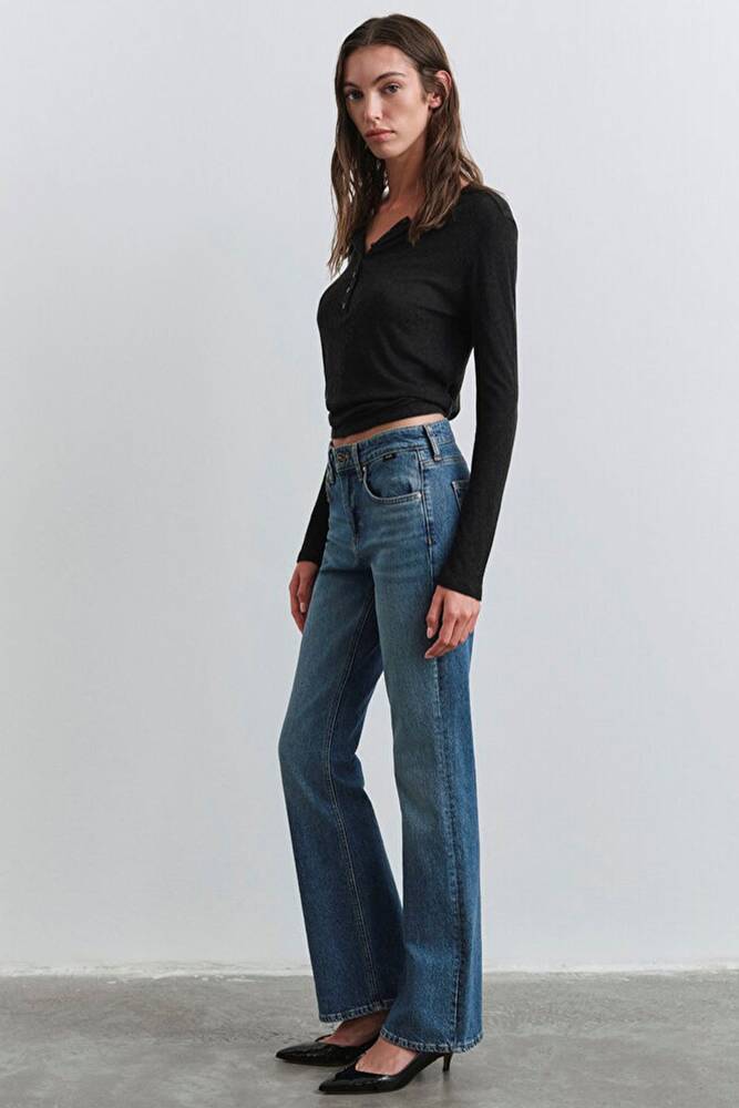 Kadın Alına Icon Jean Pantolon 1012577-90538 Mavi 