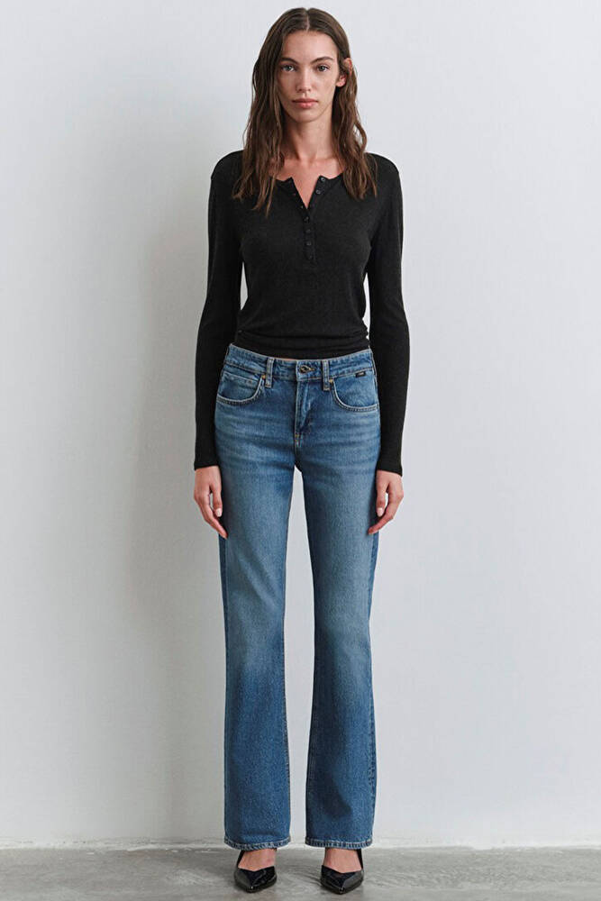 Kadın Alına Icon Jean Pantolon 1012577-90538 Mavi 