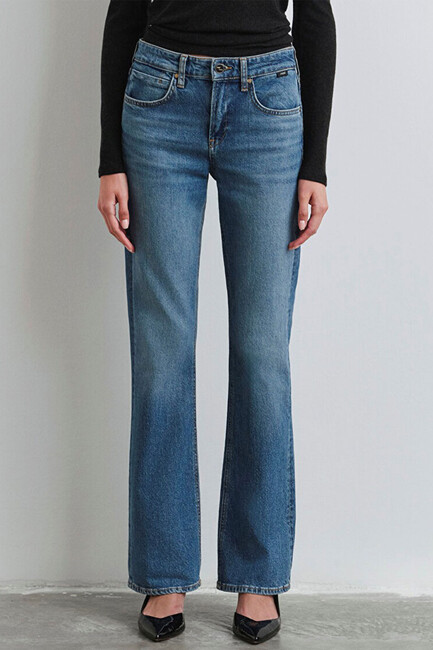 Kadın Alına Icon Jean Pantolon 1012577-90538 Mavi - Thumbnail